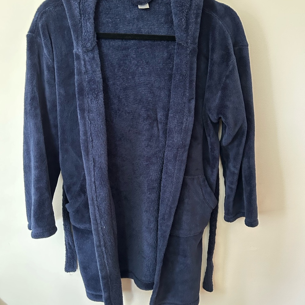 Boys Cozy Navy Bathrobe
